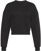 Felpa nera con cappuccio