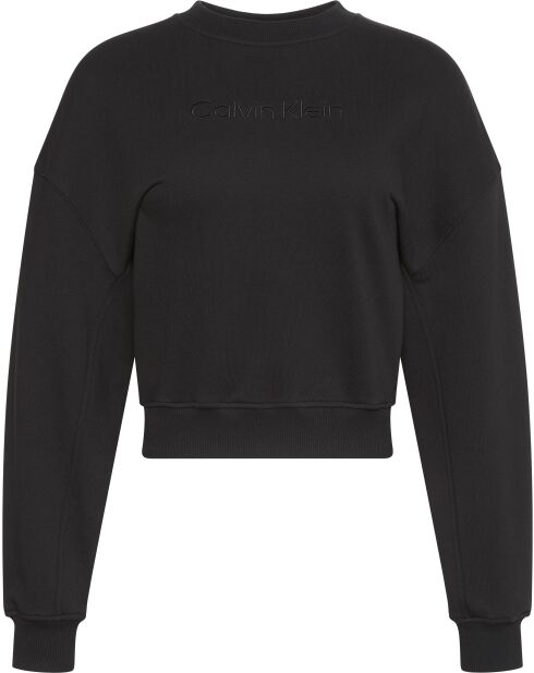 Felpa nera con cappuccio