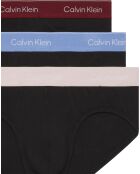 Lot de 3 slips élastique tricolore noirs