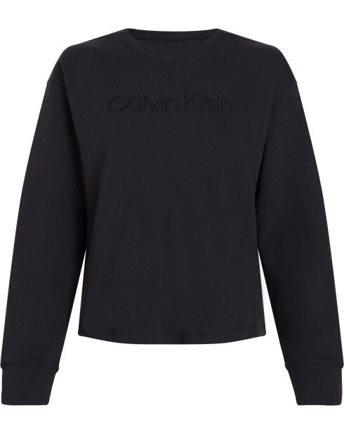 Sweat à col rond décontracté noir