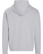 Sweat à capuche manches longues gris moyen chiné