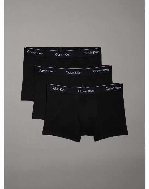 Lot de 3 boxers trunk noirs ceinture noire