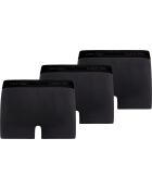Lot de 3 boxers trunk noirs ceinture noire