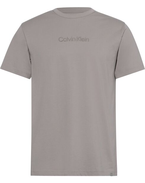 T-shirt à col rond manches courtes cendre