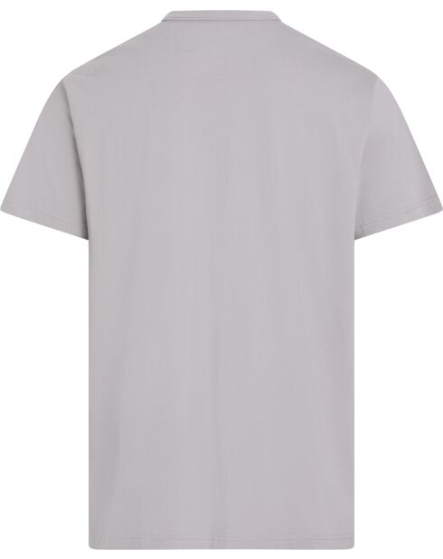 T-shirt à col rond manches courtes cendre