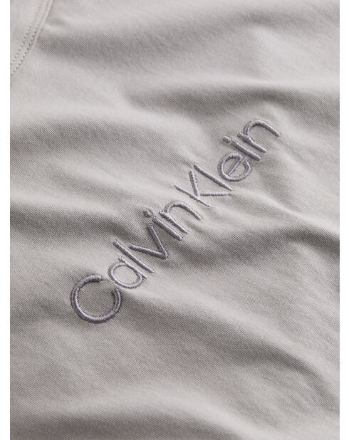 T-shirt à col rond manches courtes cendre