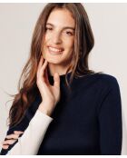 Pull Liesse double face bleu nuit