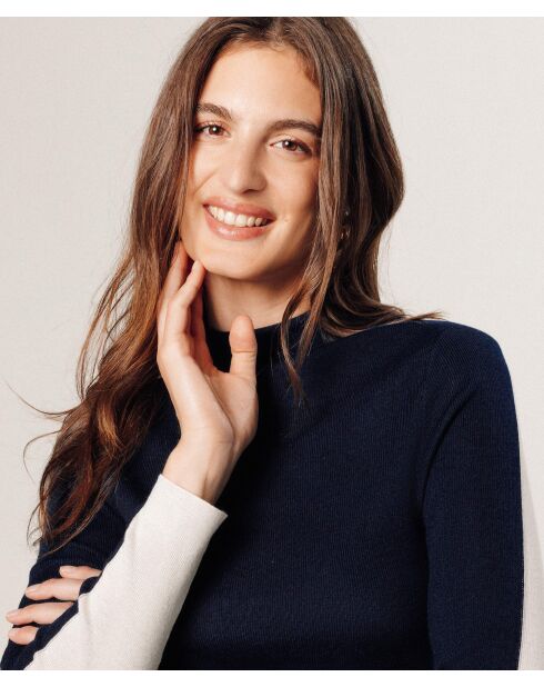 Pull Liesse double face bleu nuit