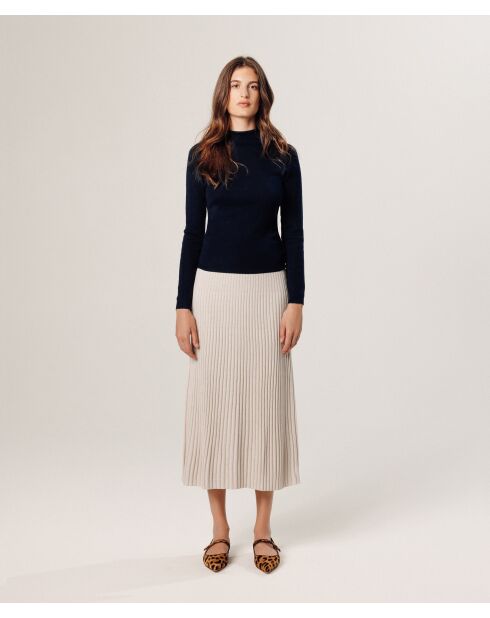 Pull Liesse double face bleu nuit