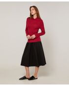 Pull Virginie en Laine mélangée rouge grenat
