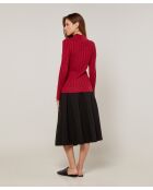 Pull Virginie en Laine mélangée rouge grenat