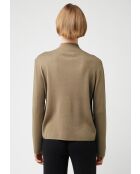 Pull Garance col montant marron camel
