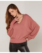 Pull Yolande en Laine mélangée bois de rose