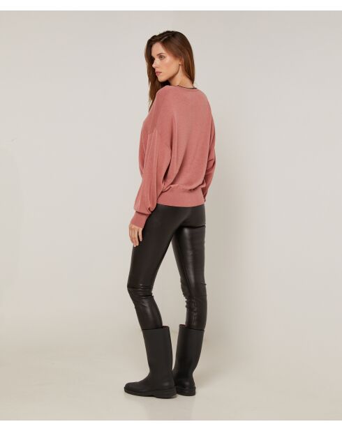 Pull Yolande en Laine mélangée bois de rose