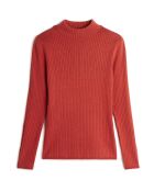 Pull, Abelle col montant ouvertures orange rouille