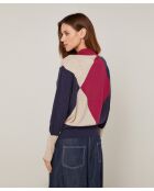 Pull Hughette en Laine mélangée rouge grenat