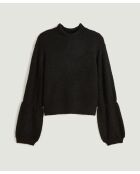 Pull Lorelei col manches bouffantes noir