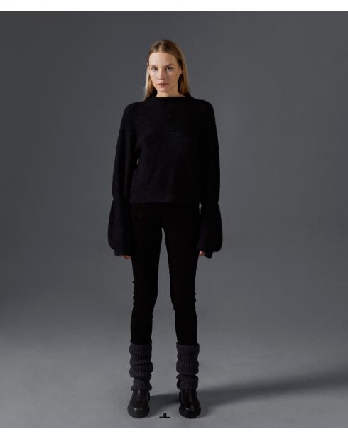 Pull Lorelei col manches bouffantes noir