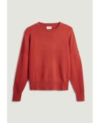 Pull Emmeline col rond orange rouille