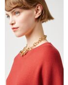 Pull Emmeline col rond orange rouille