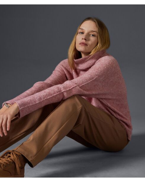 Pull Romi col amovible bois de rose