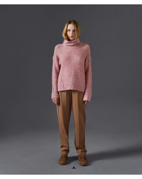 Pull Romi col amovible bois de rose