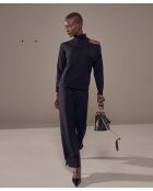 Clémentine Pullover, Rollkragen, schwarze nackte Schulter