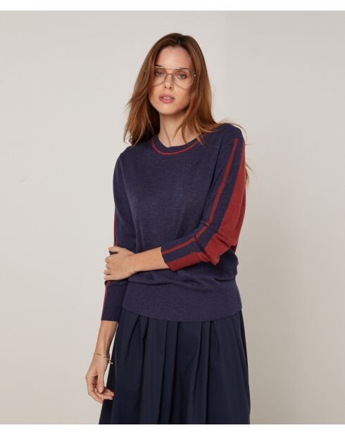 Pull Elsa en Laine mélangée bleu denim