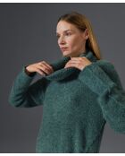 Pull Pensée col amovible vert de gris