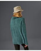 Pull Pensée col amovible vert de gris