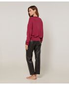 Pull Petronille en Laine mélangée rouge grenat