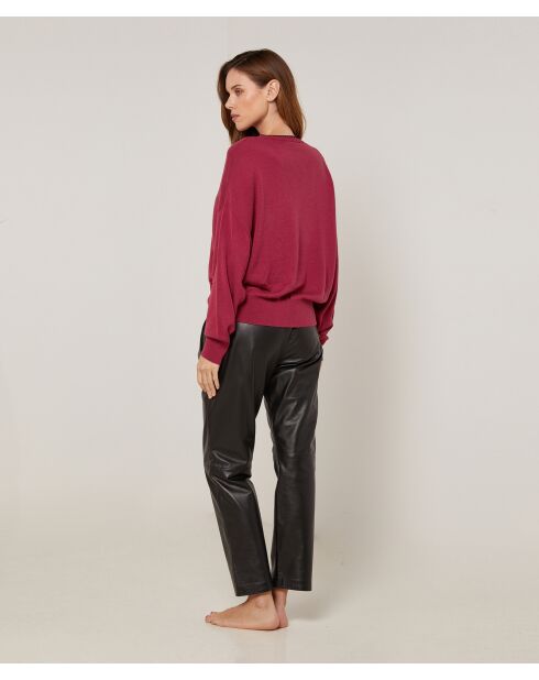 Pull Petronille en Laine mélangée rouge grenat