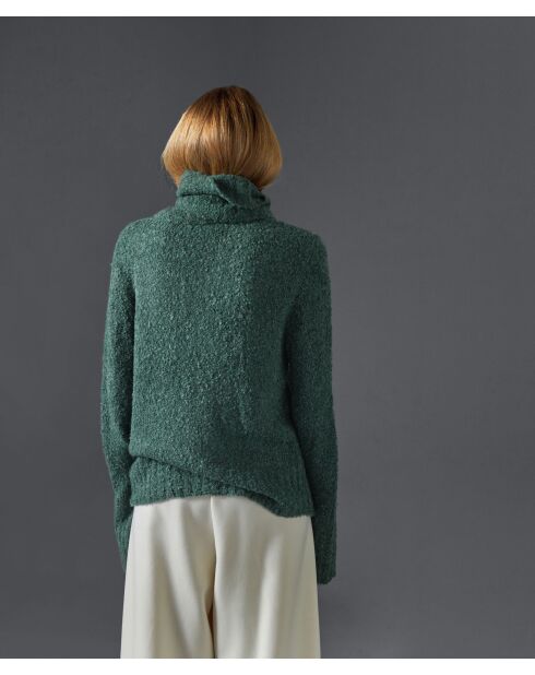 Pull Poppy en Laine mélangée col roulé amovible vert de gris