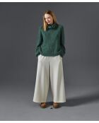 Pull Poppy en Laine mélangée col roulé amovible vert de gris