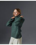 Pull Poppy en Laine mélangée col roulé amovible vert de gris