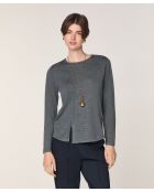 Pull Asuncion 100% laine col rond gris plomb