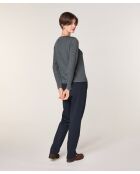 Pull Asuncion 100% laine col rond gris plomb