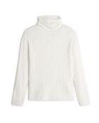 Pull Azalée large col Roulé blanc écru