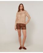 Pull Javotte en Coton & Laine beige ficelle