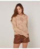 Pull Javotte en Coton & Laine beige ficelle