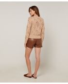 Pull Javotte en Coton & Laine beige ficelle