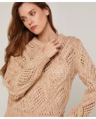 Pull Javotte en Coton & Laine beige ficelle