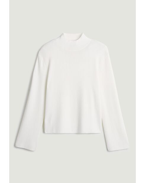 Pull Béryl col montant blanc écru