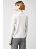 Pull Béryl col montant blanc écru
