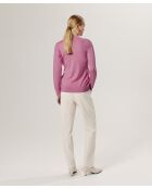 Pull Chimène 100% laine cache-coeur rose bonbon