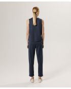 Gilet Maëva 100% laine sans manches milano bleu denim