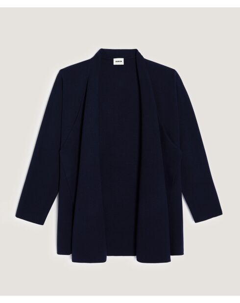 Gilet Joëlle ouvert bleu nuit