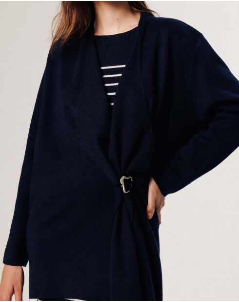 Gilet Joëlle ouvert bleu nuit