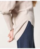 Pull Louve en Laine mélangée beige