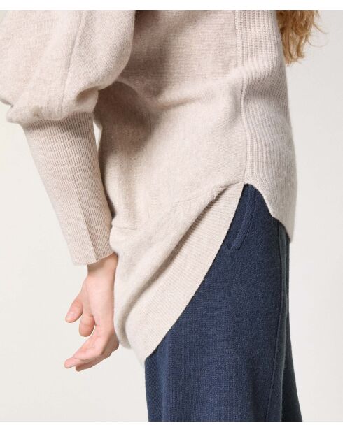 Pull Louve en Laine mélangée beige